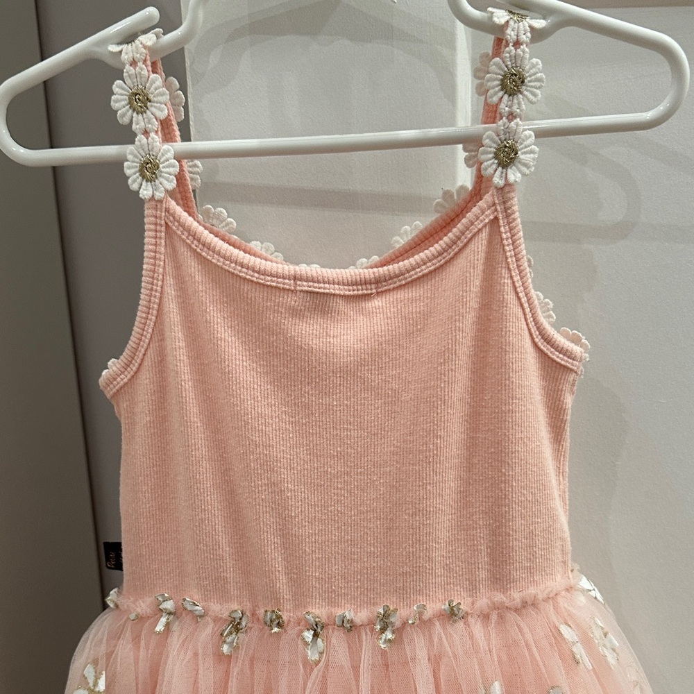 Floral Pink Kids Casual Dress - Picture 7 of 7